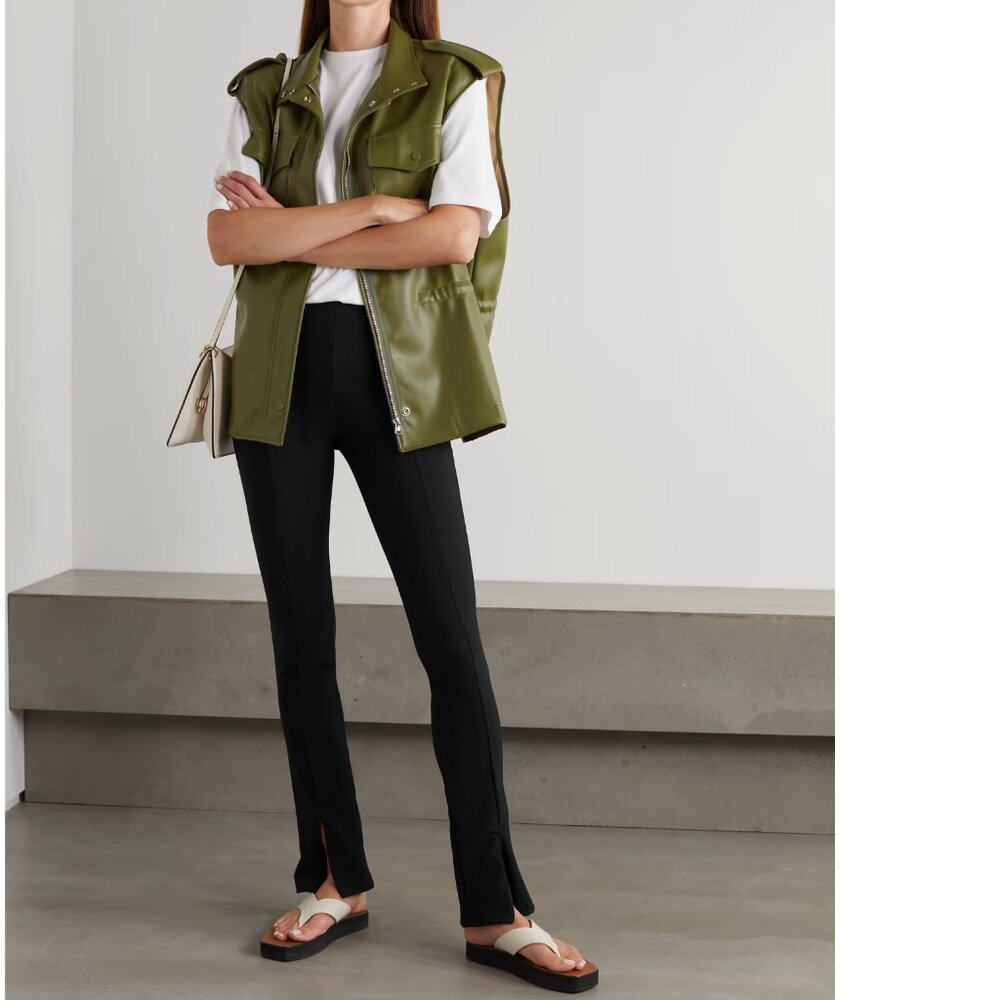 NWOT The Frankie shop Reya ribbed stretch jersey flare leggings - XS